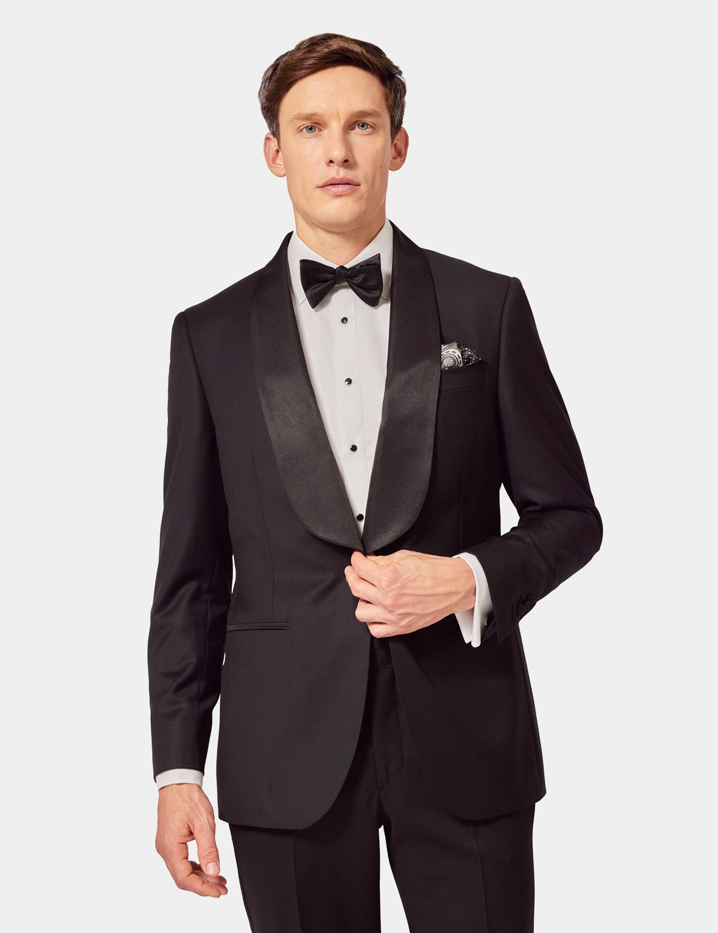 & Slim Fit Shawl Dinner Jacket short