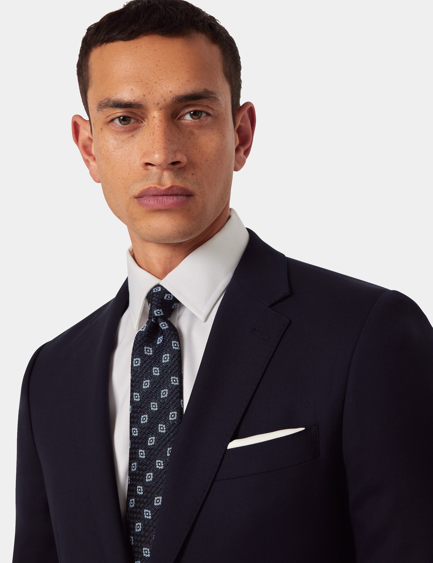 Hawes & Curtis Slim Fit Midnight Blue Semi Plain Suit Jacket Size: 42 short (EU 52) image 3