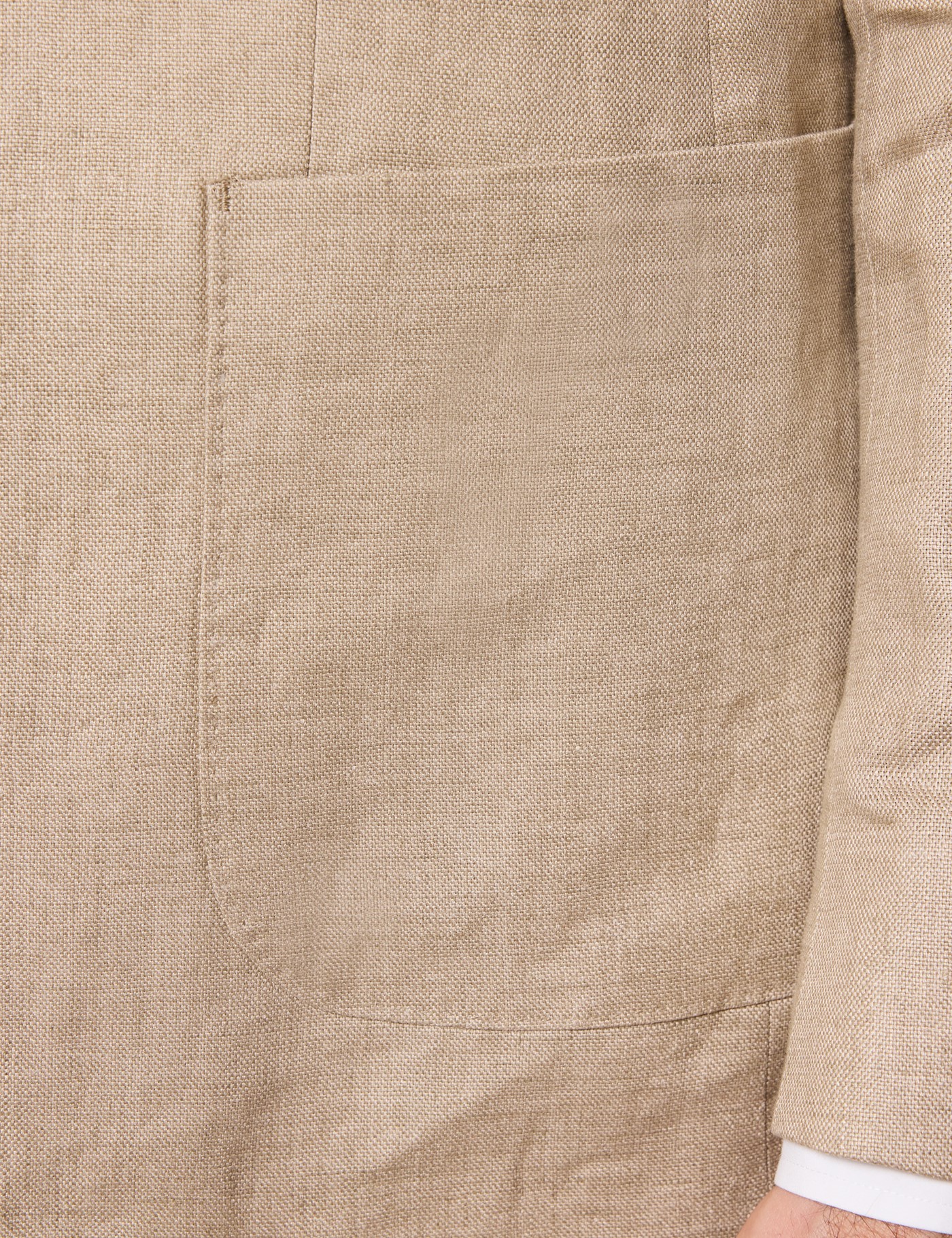 Hawes & Curtis Tailored Fit Taupe Hopsack Linen Suit Size: One Size image 4