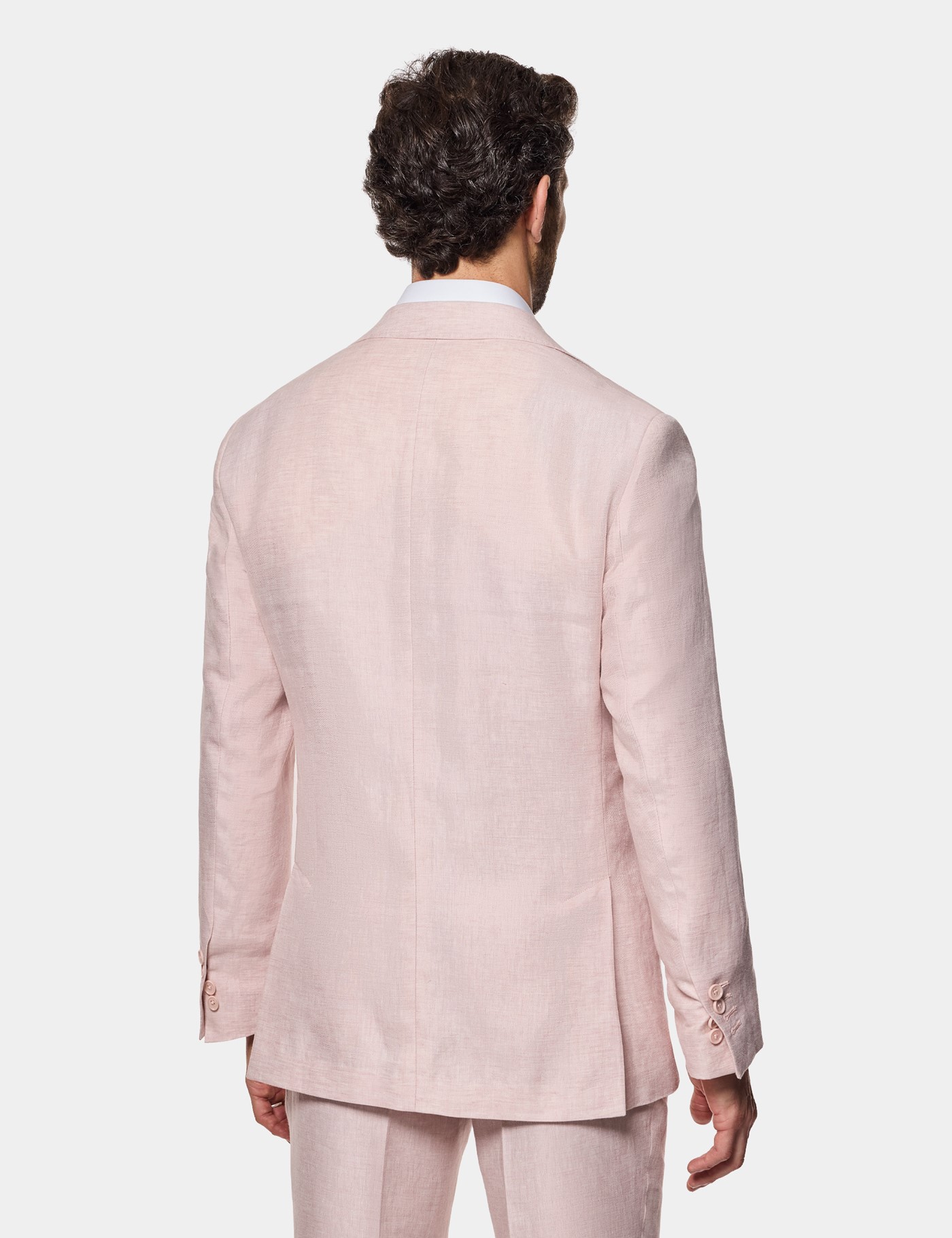 Hawes & Curtis Tailored Fit Pink Linen Suit Jacket Size: 40 short (EU 50) image 4