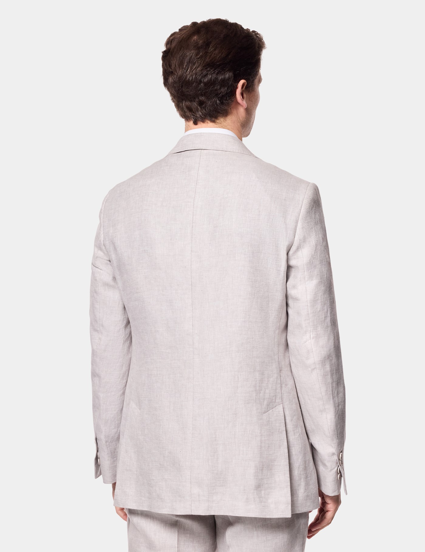 Hawes & Curtis Tailored Fit Light Grey Linen Suit Size: One Size image 4