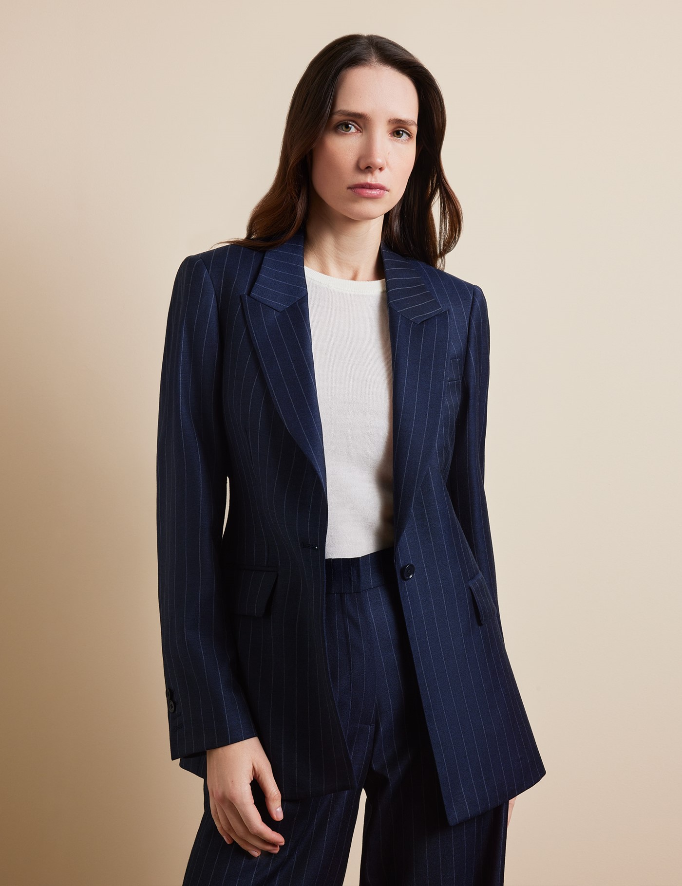& Chalk Stripe Blazer JKPRLD08-G01