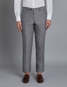 Men's Grey Linen Slim Fit Suit | Hawes & Curtis