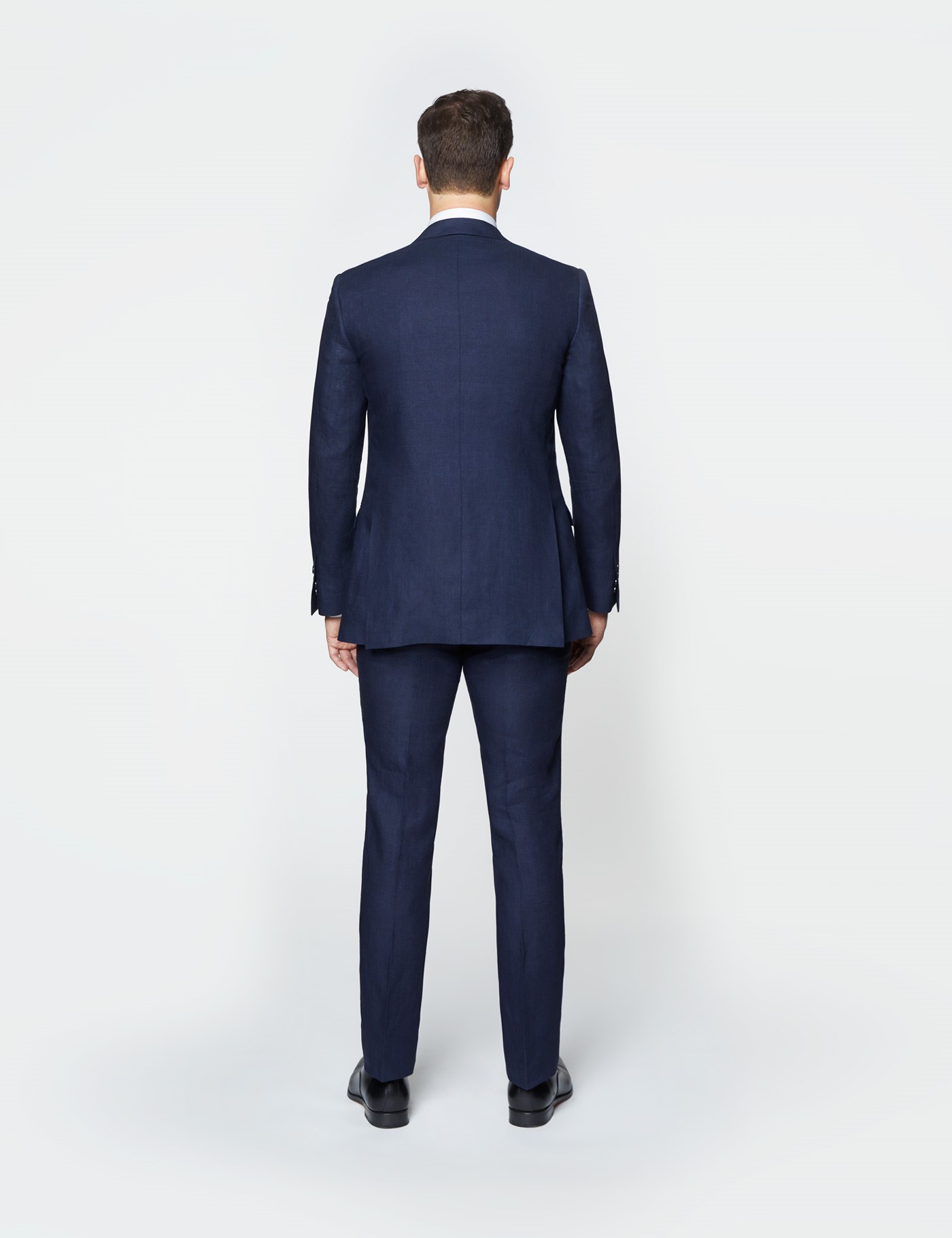 Men's Navy Linen Slim Fit Suit Jacket Hawes & Curtis