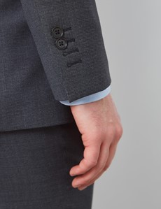 Anzug – 100s Wolle – Tailored Fit  – anthrazit – 2-Knopf Einreiher 