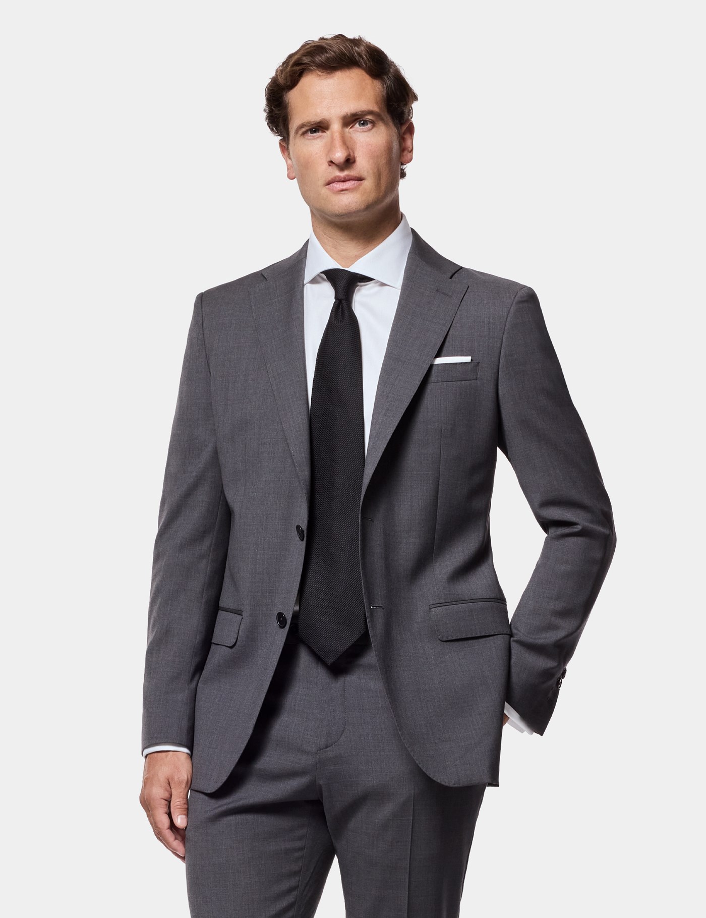 Hawes & Curtis Slim Fit Dark Grey Suit Jacket Size: 44 long (EU 54)