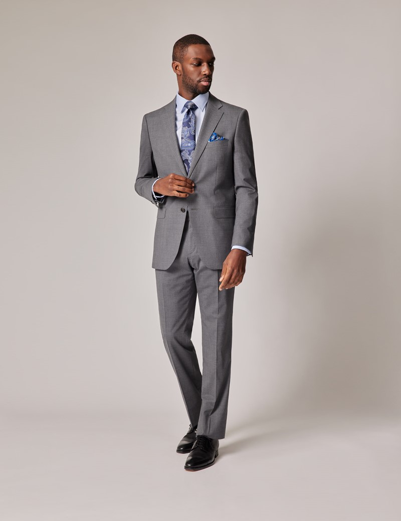 Stretch Anzug – Slim Fit – 100s Wolle – grau | Hawes & Curtis