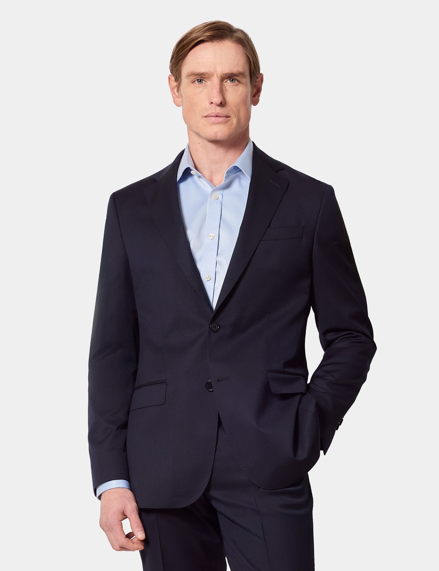 Hawes & Curtis Slim Fit Navy Twill 1913 Suit Jacket Size: 42 reg (EU 52)