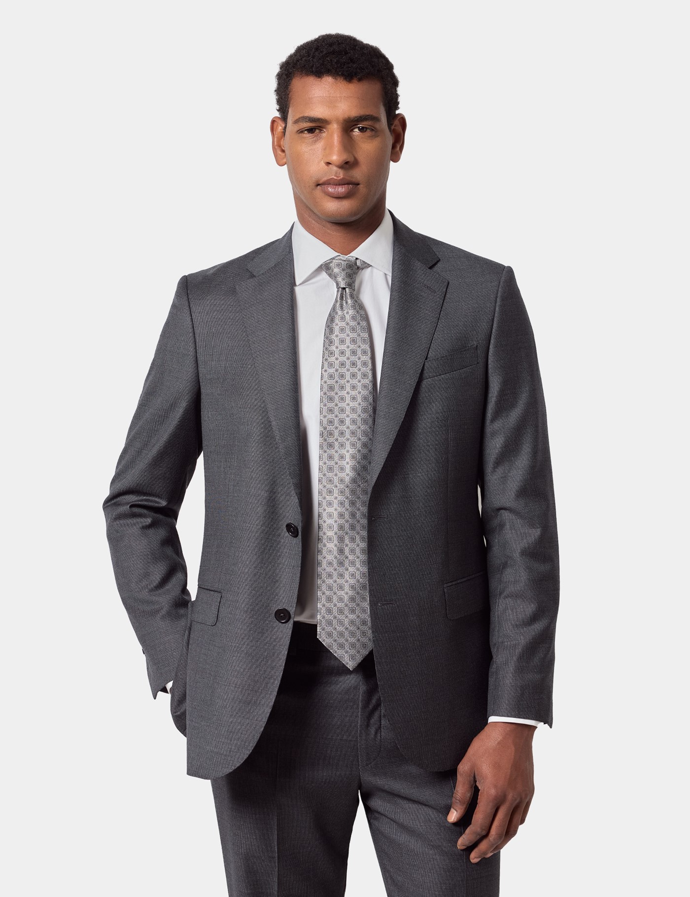 & Tailored Fit Semi Plain 1913 Suit One
