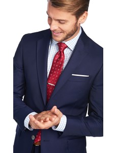 Men's Royal Blue Tailored Fit Italian Suit Jacket - 1913 Collection