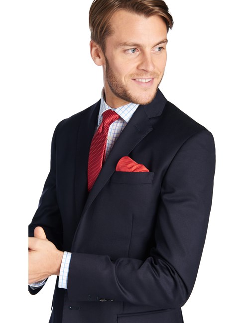 Men's Navy Tailored Fit Italian Suit Jacket - 1913 Collection