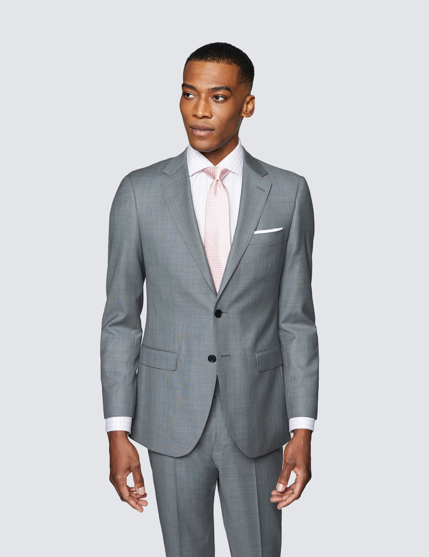 rense absolutte Uregelmæssigheder Men's Grey Twill Slim Fit Suit Jacket | Hawes & Curtis