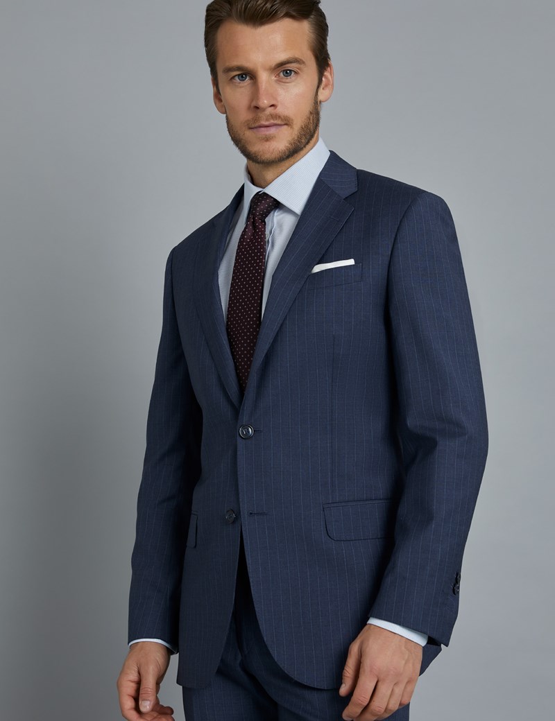 dark blue suit