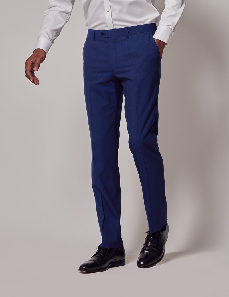 Men's Indigo Stripe Slim 2 Piece Suit