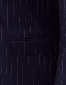 Men's Navy Chalk Stripe Slim Fit Suit Jacket | Hawes & Curtis