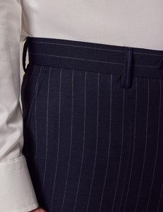 Men's Navy Pinstripe Slim Fit Suit | Hawes & Curtis