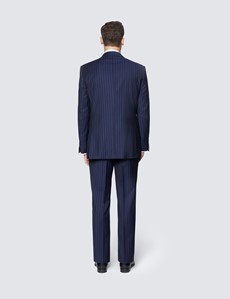 Men's Navy Chalk Stripe Classic Fit Suit