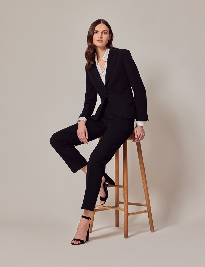 Women's Black Twill Suit