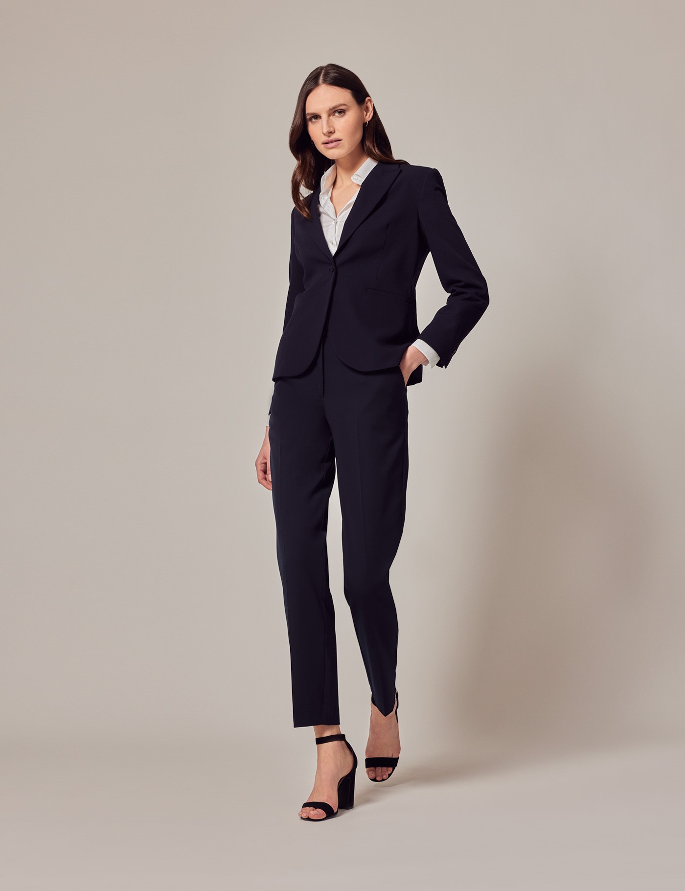 Women's Navy Twill Suit