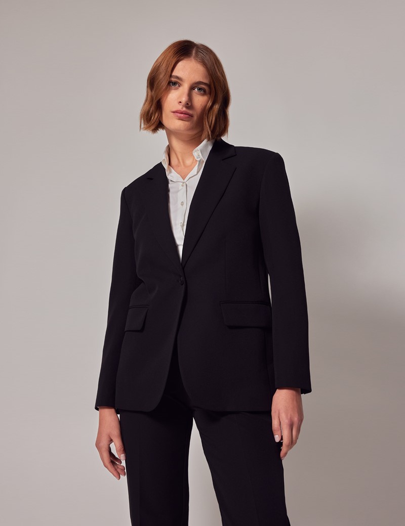 Ladies black clearance longline blazer