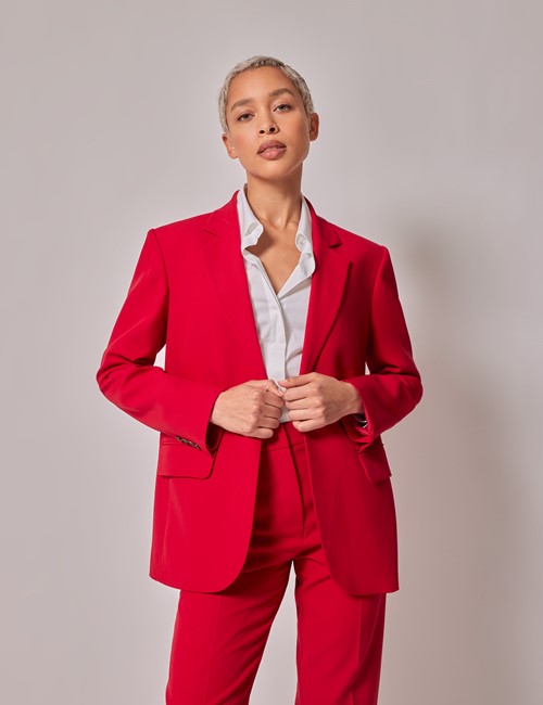Business Women's Blazer New 2023 Temperament Office Ladies Work Suit Jackets  Pink Long Sleeve Casual Slim Solid Blazer Coats