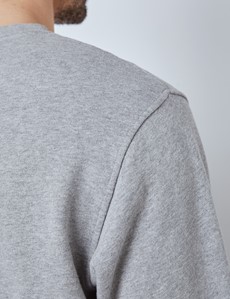Rundhals Lounge Sweatshirt – Garment Dye – Bio-Baumwolle – Grau