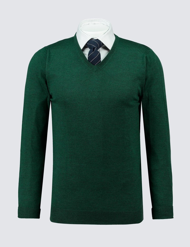 mens bright green jumper