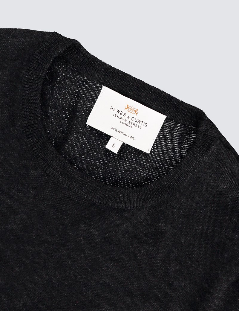 men's charcoal crew neck jumper