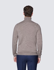 mens merino roll neck jumper