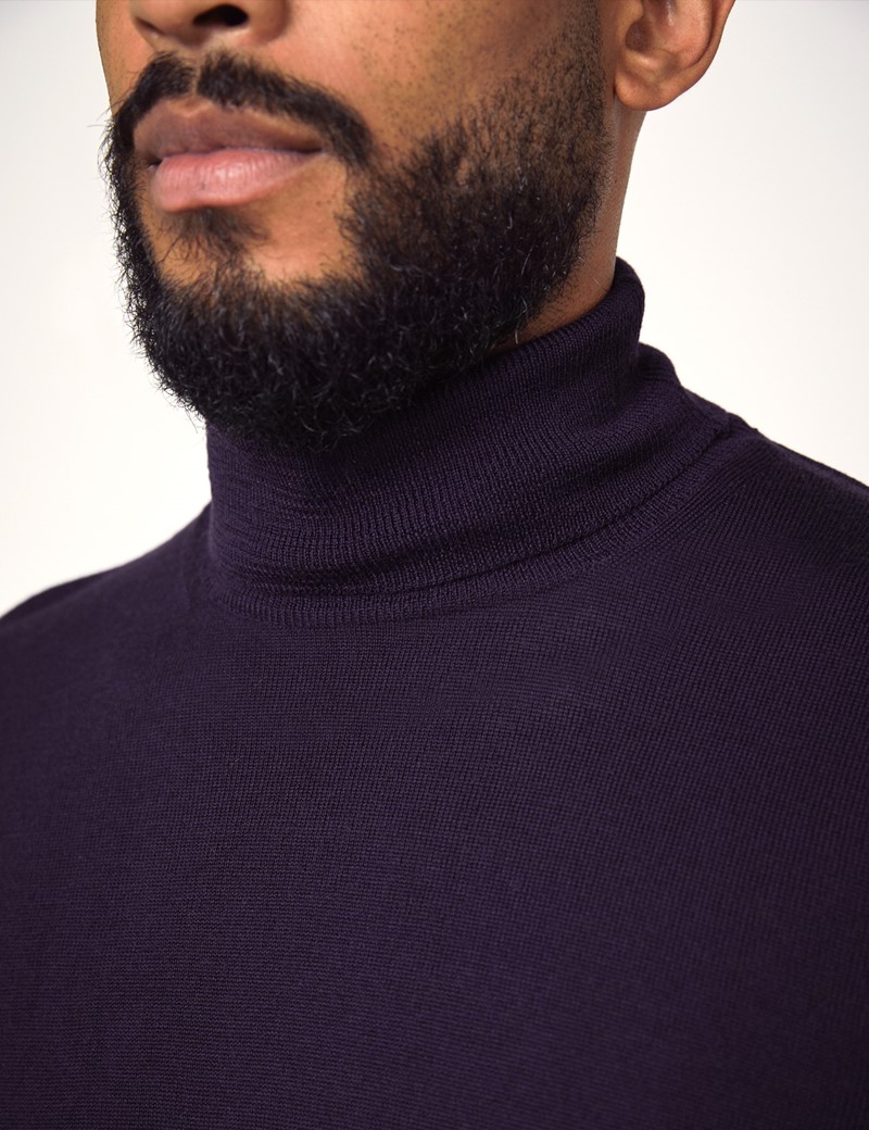mens wool roll neck sweater