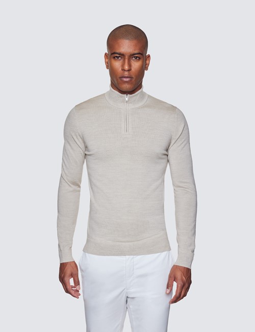 zip neck sweater