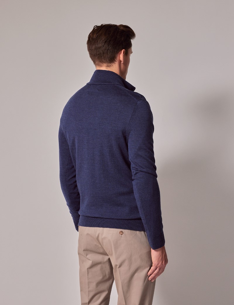 Men's Zip Neck Jumpers Online  Woollen Jumpers - Hawes & Curtis