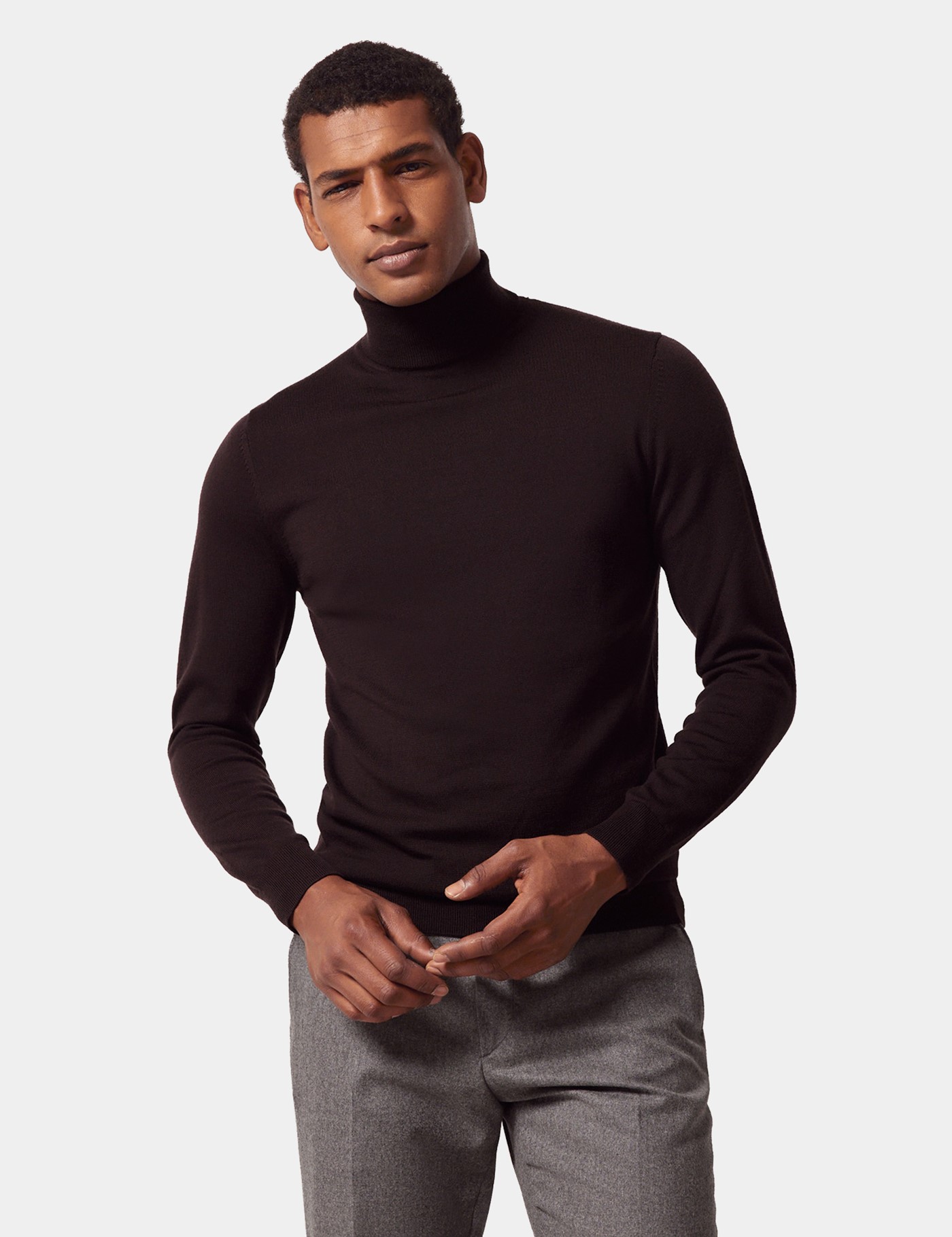& Dark Roll Neck Jumper Machine Washable
