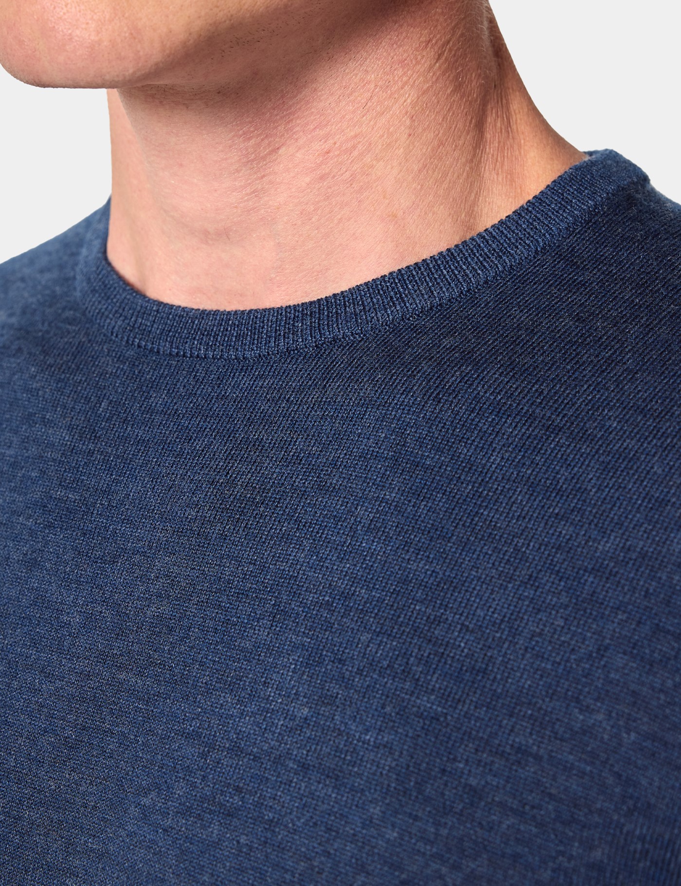 Hawes & Curtis Blue Crew Neck Jumper | Machine Washable Size: XXL image 2