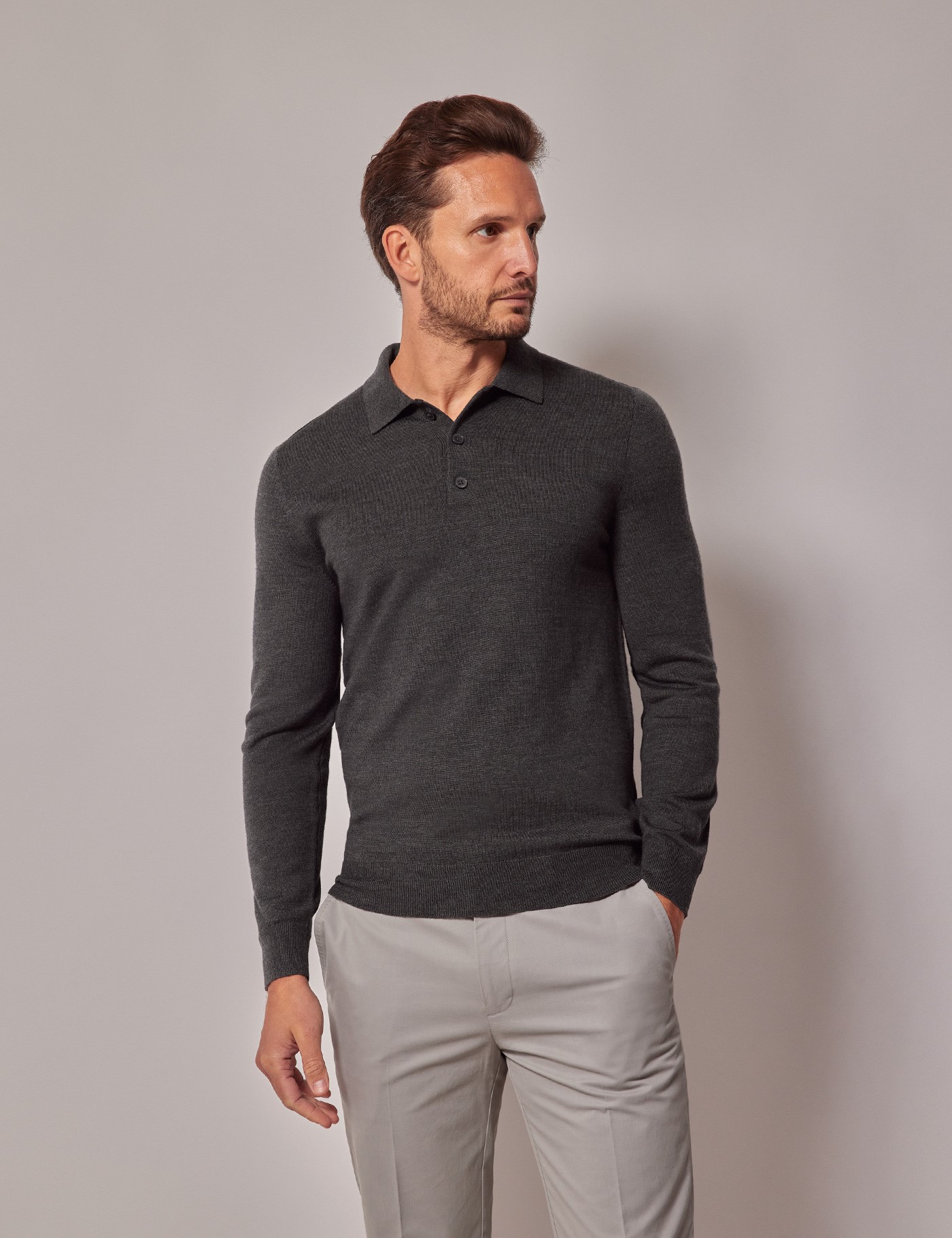 & Moss Polo Jumper Machine Washable