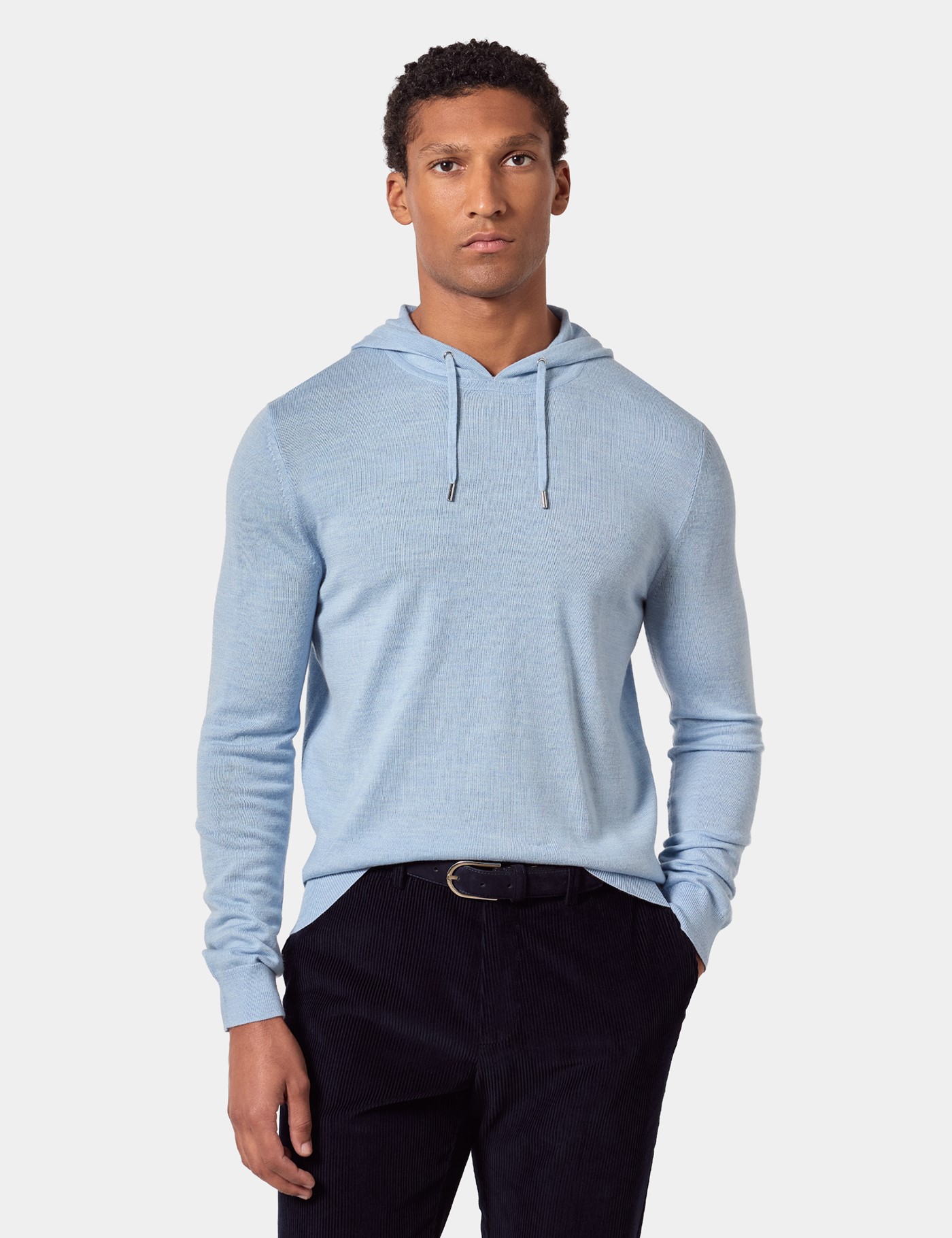 & Light Blue Hooded Jumper Machine Washable