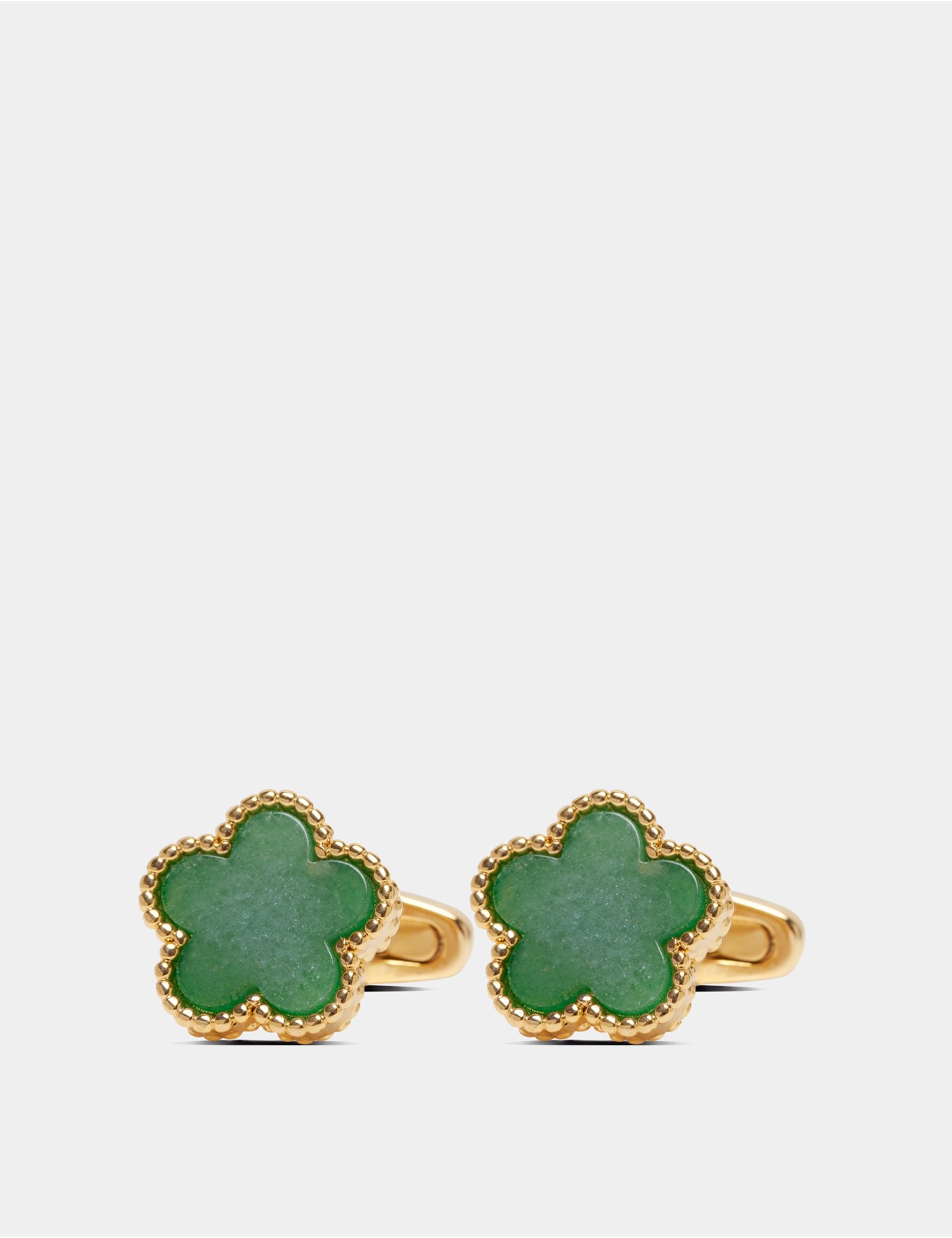& & Gold Flower Cufflinks One