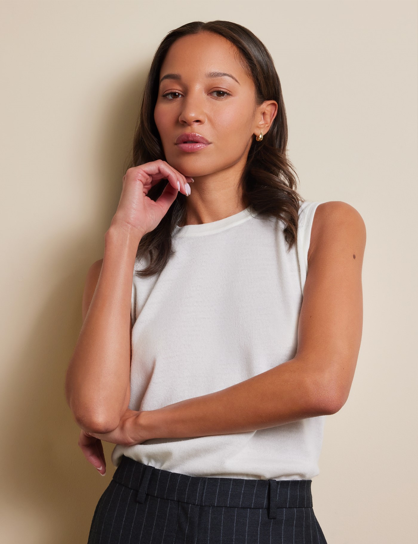 & Sleeveless Jumper Machine Washable