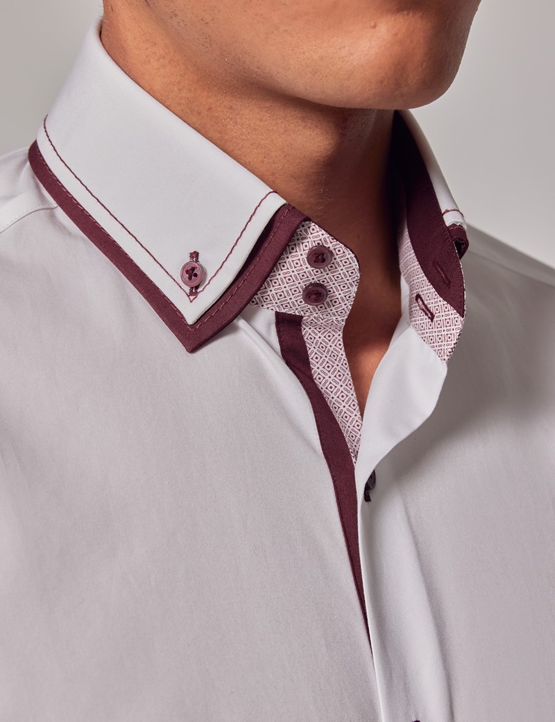 Men's White Slim Shirt Button Down Collar Limited Edition