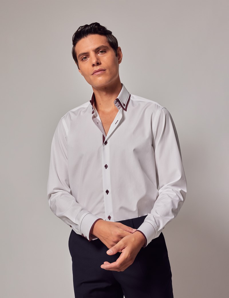 Men's White Slim Shirt Button Down Collar Limited Edition