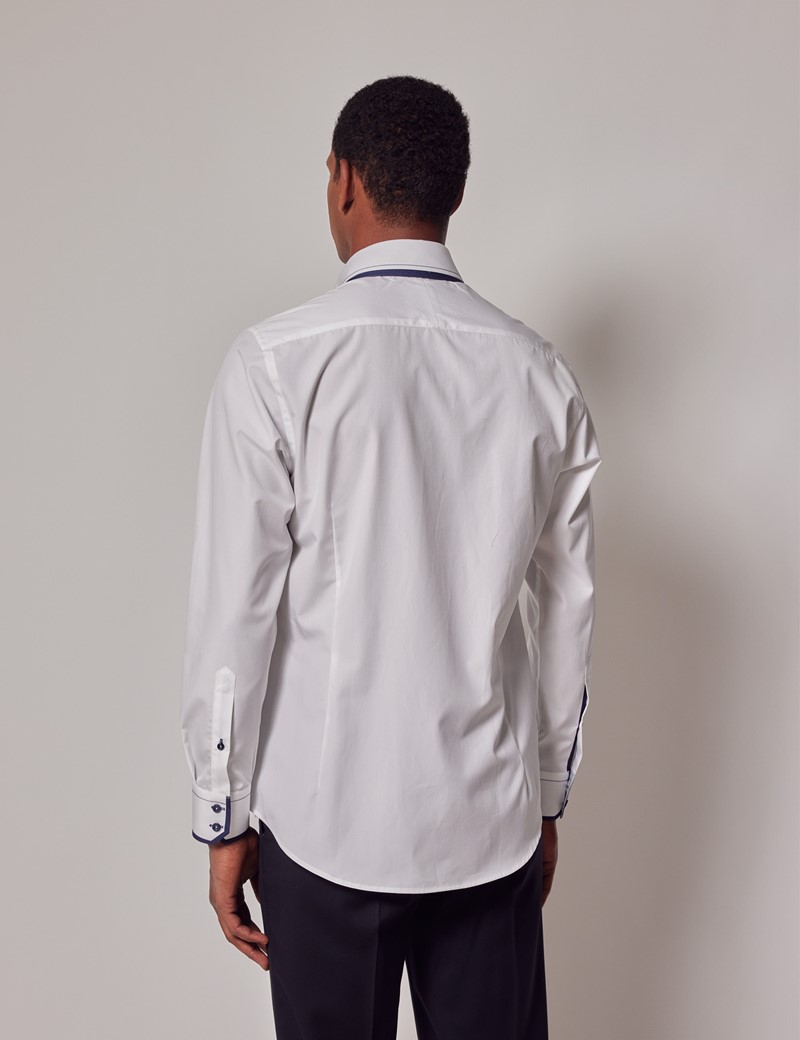 Men's Limited Edition White Slim Shirt Button Down Collar