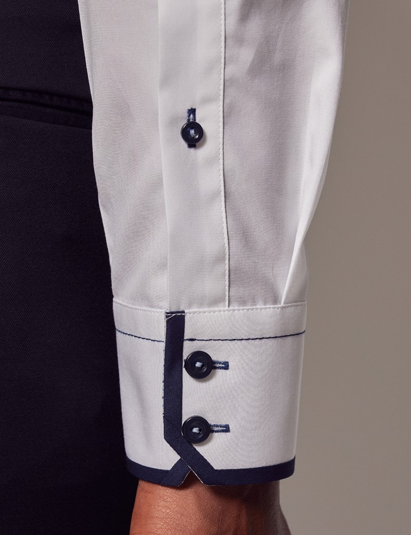Men's Limited Edition White Slim Shirt Button Down Collar