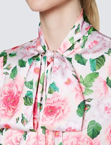 Women's Fitted Rose Blossom Print Pussy 