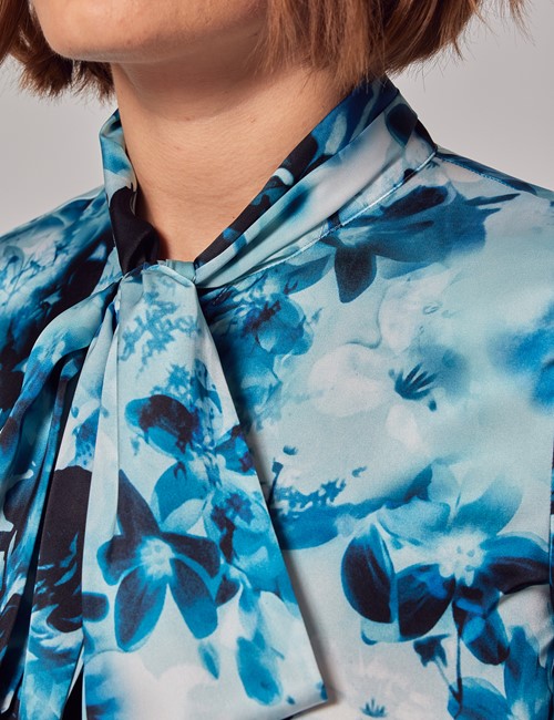 Blue Industry - Big Flower Print Shirt - Navy