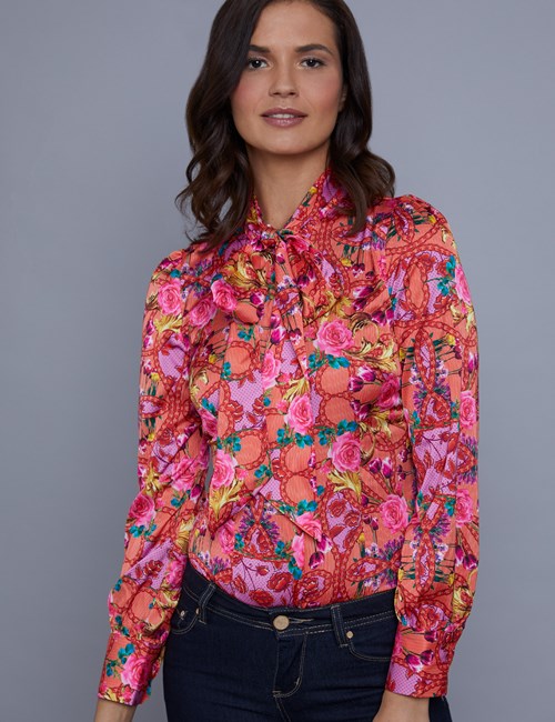 Women’s Pussy Bow Blouses in Womenswear by Hawes and Curtis