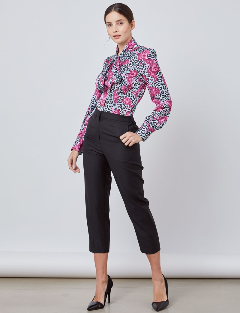 pink formal blouse