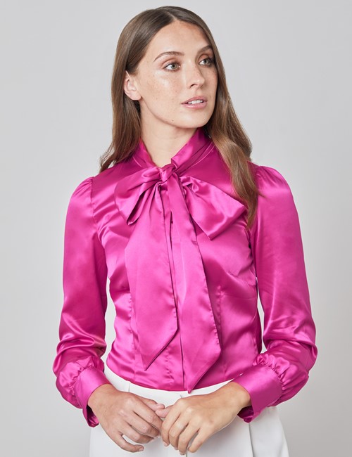 satin dress shirt womens