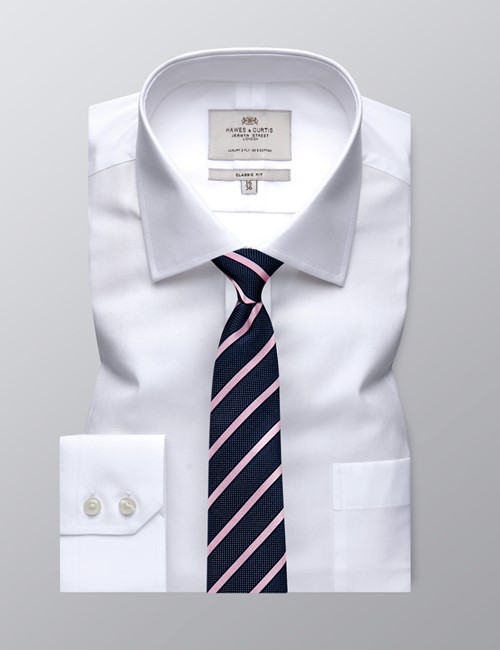 men's white poplin dress shirt