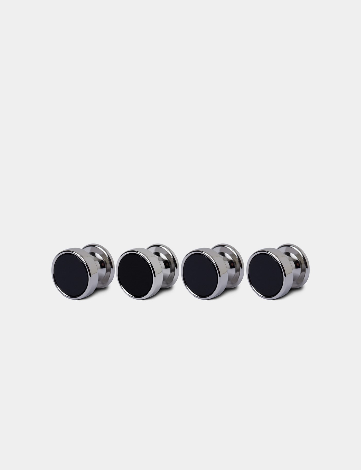 & Silver Dress Stud Set Onyx Detail One