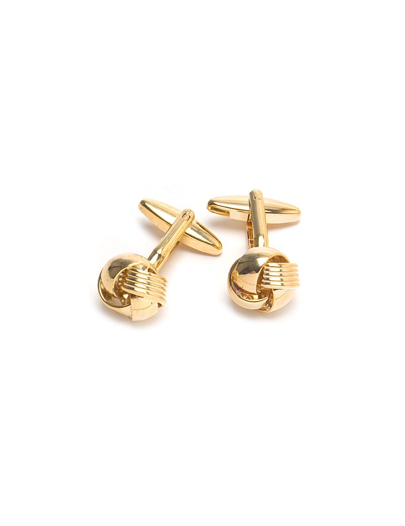 Men's Gold Knot Cufflinks | Hawes & Curtis